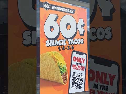 CHEAPEST .60 CENT TACOS!!! Limited Time Offer from Del Taco + my Review 🌮🌮 #deltaco #cheapfoods