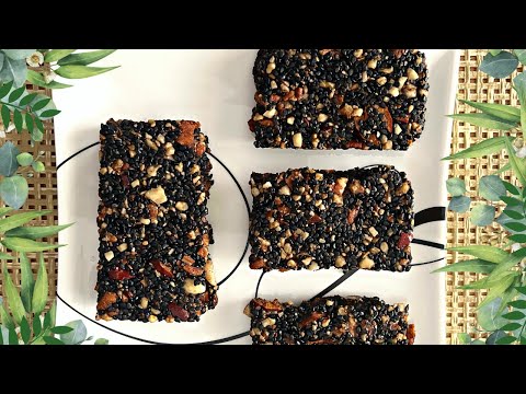 Healthy Black Sesame Red Date Walnut Cake |  Great Nutritious Snack