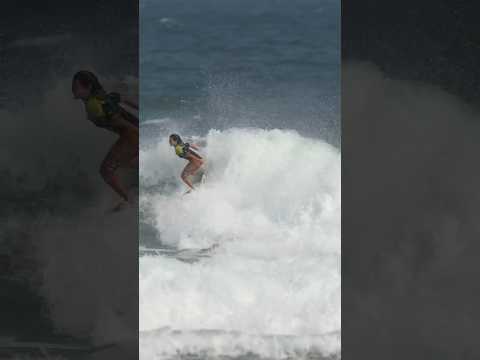 A beautiful surfer in the sea of Japan