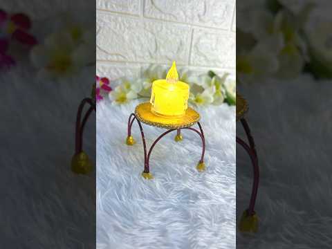 How to turn your old bangles into stunning candle stand 🕯️? #candlestand #candleholder #diy #shorts