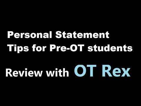 OT Rex - Personal Statement Tips for Pre OT Students