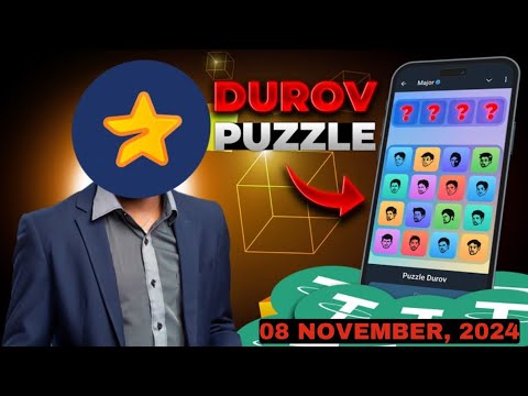 MAJOR PUZZLE DUROV 08 Nov, 2024 || How To Play and Today's Puzzle Codes