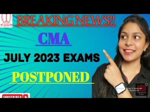 Breaking News | CMA Exam Postponed | Official Notifications🔔 | CMA Foundation,Inter,Final.