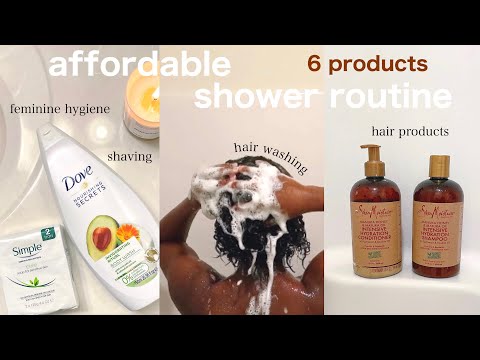 EXTREMELY SIMPLE AND AFFORDABLE BODY SHOWER ROUTINE // shower and feminine hygiene products!