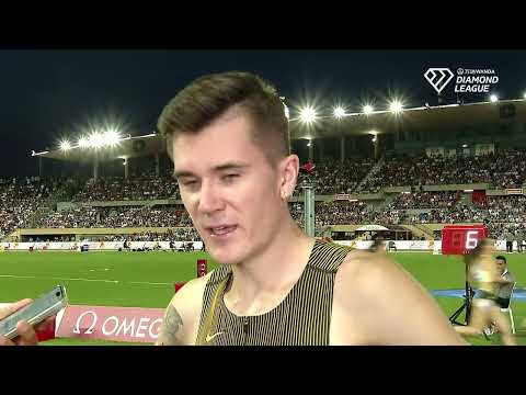 Jakob Ingebrigtsen after his 3:27.83 1500m win at the Lausanne Diamond League