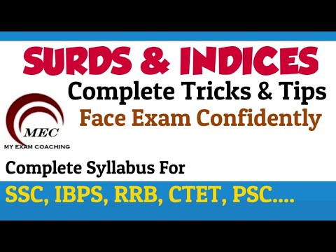 COMPLETE TRICKS & TIPS.                 SURDS AND INDICES #ibps #ssc #rrb