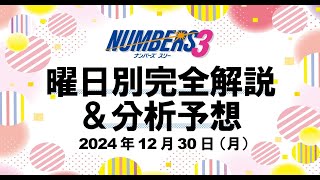 今年もたくさんの応援ありがとうございました☆【ナンバーズ3予想】2024年12月30日（月）