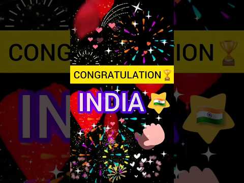 CONGRATULATIONS INDIA🇮🇳 👏👏 | T20 WORLD CUP FINAL 2024🔥 | INDIA VS SA FINAL | #shorts