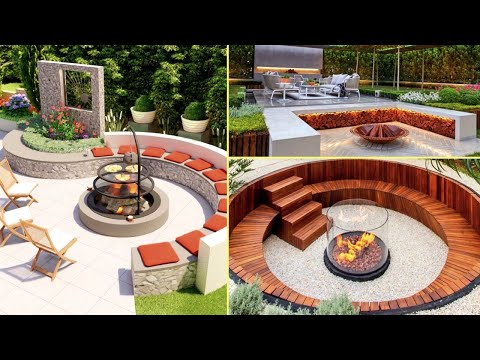 Beautiful Backyard Design, Firepit and Patio Area, (51+) Best Ideas