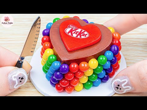 Satisfying Video l How to make Rainbow Cake by Lotus Cakes 🌈 1000+ Best Yummy Miniature Cakes