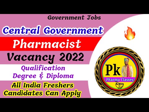 Pharmacist Vacancy 2022 || Central Government Pharmacist Vacancy  #pharmavacancy @PKPharmaClasses