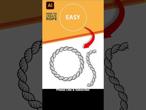 How to Create Seamless Rope in Adobe Illustrator #graphicdesign #illustrator #shorts