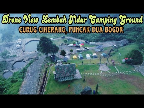 Drone View Lembah Tidar Camping Ground Curug Ciherang Bogor