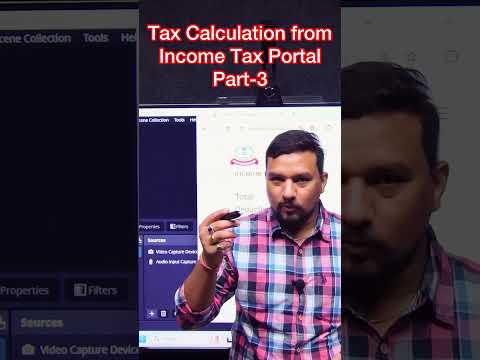 Income Tax Calculation from Income Tax Portal #itr #incometax #incometaxreturn #calculation