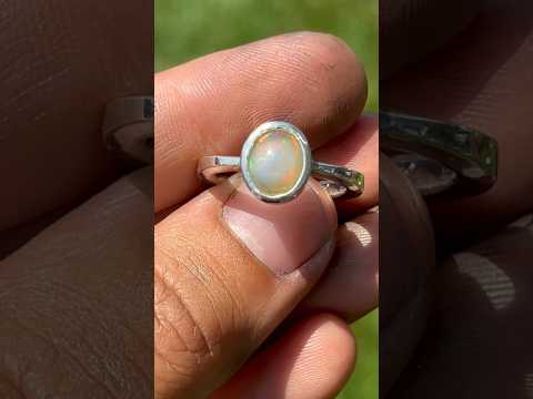 Handmade Opal Ring #jewelry #silversmith #metalsmith #opal #ring #asmr #handmade #handcraftedjewelry