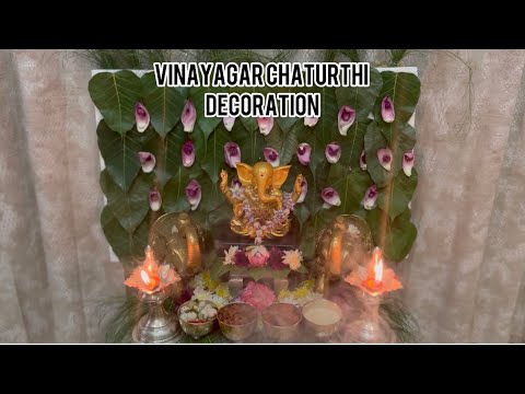 How to make VINAYAGAR CHATURTHI  DECORATION @HOME/Easy/Simple