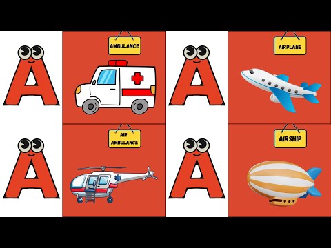 ABC Vehicles Song 🚗 | A to Z Vehicles for Kids | Fun Learning Adventure | #abcd #kids