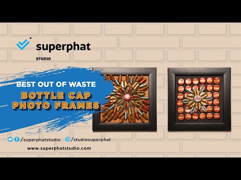 DIY Photo Frames From Bottle Caps | Bottle Cap Crafts | Superpat Studio