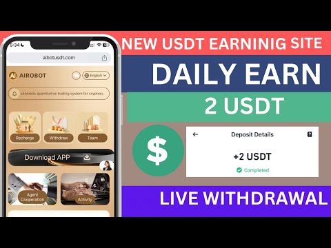 BEST AIROBOT USDT Mining Site | longtime trusted income usdt site 2024 | best free earning apps