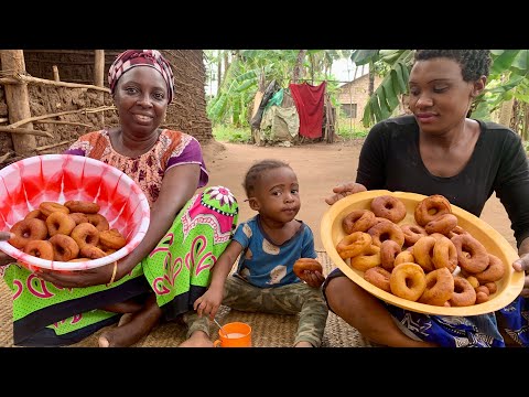 African Village Life #cooking The Most Traditional Pumpkin Donuts For Breakfast, Africa!! 🇰🇪