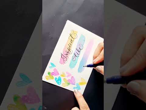 Brush pen calligraphy #shorts #watercolor #brushpencalligraphy