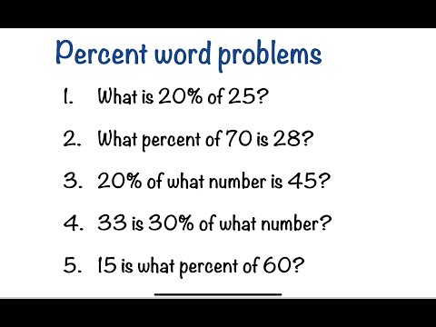 How To Solve Math Percentage Word Problems | Algebra