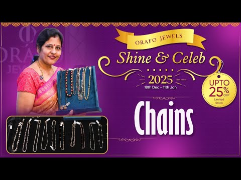 New Year Offers | Different Types of Chains Collection |Silver Jewellery | www.orafojewels.in