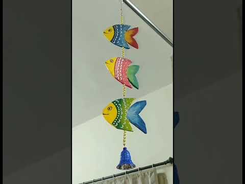 Colorful Fish craft #wallhanging #craftideas #doityourself #easydiy #diy #diycrafts #craft