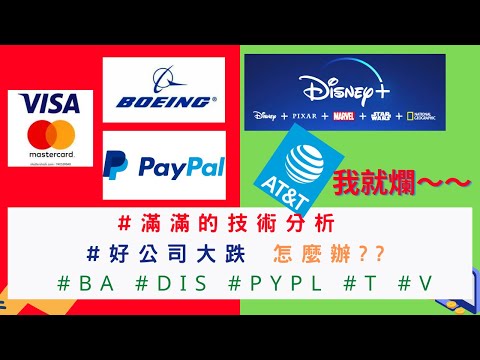 美國股票|#BA #DIS #PYPL #T #V 滿滿的技術分析