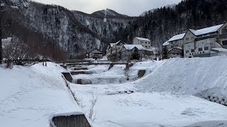 冬の層雲峡を明るい時間帯に散策 - 2023年1月28日 (4K HDR Ultra HD)