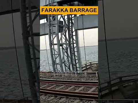 Train Crossing #Farakka Barrage #Indian Railways #shorts