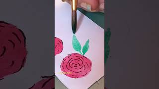 Watercolor bookmark 🔖📑🌸🌺| #youtubeshorts #art #painting #shorts