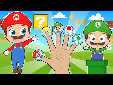 CANCIÓN FAMILIA DEDO 🎮 Con la familia de Mario Bros