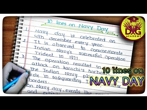 10 lines on Indian Navy Day | Few lines on Indian Navy Day | Essay on Indian Navy Day |