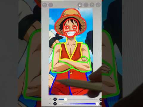 Drawing Luffy from One Piece⚔️ #art #drawing #drawingshorts #anime #animedrawing #luffy #onepiece