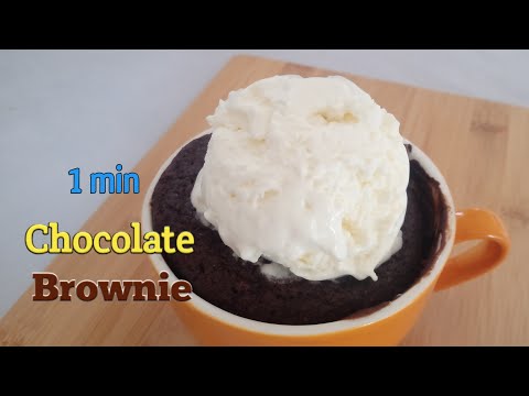 Eggless 1 min chocolate brownie in mug || Chocolate brownie recipe