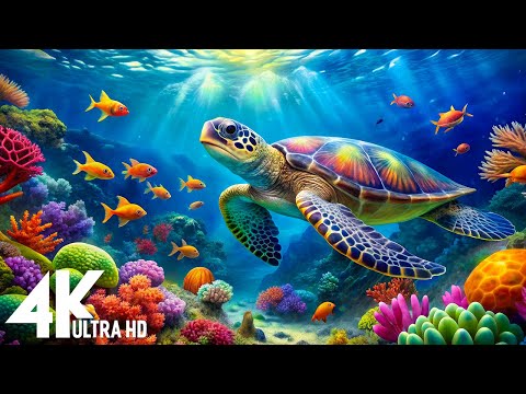 UNDERWATER PARADISE 4K VIDEO - Discovery Relaxation Marvellous Nature Film with Relaxing Piano Music