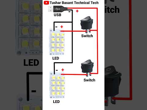 USB light Connection DIY Project #shorts