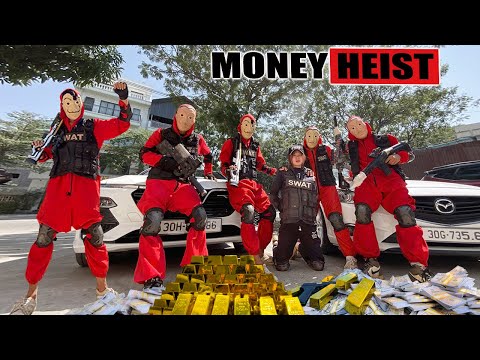 PARKOUR VS MONEY HEIST: Money Heist Break in, kidnap female police officer and rob money | Epic POV