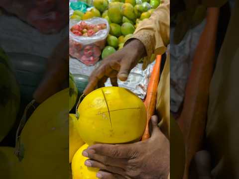 Satisfying Yellow Watermelon Cutting Skills 🍉 #shorts #streetfood #watermelon #viral #shortvideo