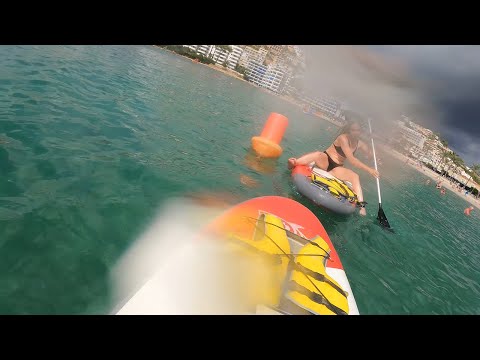 FIRST TIME Stand Up Paddling in SUNNY Santa Ponsa! ☀️ Our Hilarious SUP Adventure!