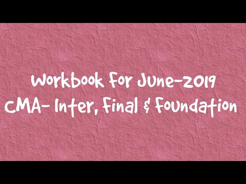 Workbook for CMA June-2019 Exams |