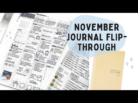 November Planner Spreads Flip-Through | 2022 Hobonichi Cousin Planner