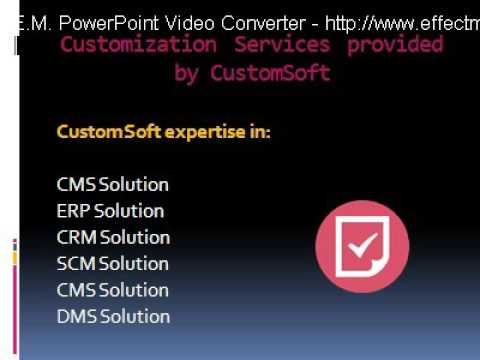 Customization Services provided by CustomSoft