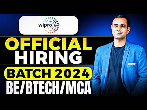 Wipro Official Hiring Announced | Wipro 2024 Biggest | BE/BTECH/MCA