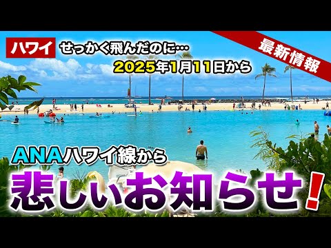 【2025年1月11日から】わずか一年で苦渋の決断…ANAハワイ線から悲しいお知らせ…【ハワイ最新情報】【ハワイの今】