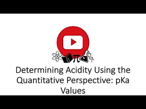 Determining Acidity Using Quantitative Perspective-  pKa values