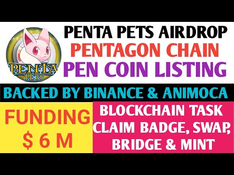 Penta Pets Airdrop Listing &TGE Date | Pentagon Airdrop Update | Pen Coin Airdrop