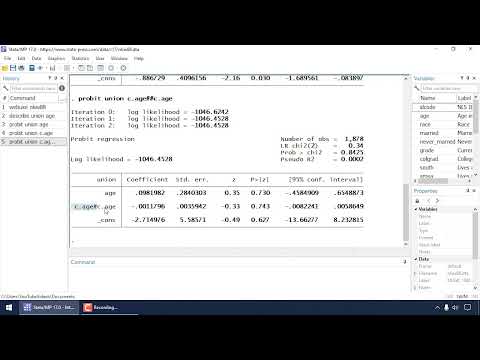 Fitting & interpreting regression models: Probit regression with continuous predictors