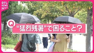 【きょうの1日】全国的に厳しい暑さ  “猛烈残暑”で困ることは？  プールいつまで…　運動会は…